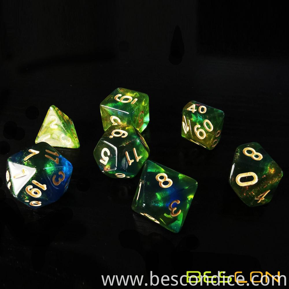 Azure Stone Polyhedral Dice Set Of 7 3